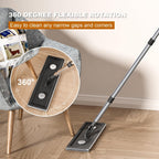 Mop and Bucket with Wringer Set,Hands Free Flat Floor Mop and Bucket,4 Washable Microfiber Pads Included,Wet and Dry Use, Home Floor Cleaning System for All Floor Types and Windows