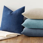 MIULEE Navy Blue Chenille Couch Throw Pillow Covers, 18x18 | Set of 2, Soft - Image 7