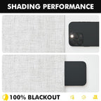 MIULEE 100% Blackout Linen Curtains 42 x 96 Inch Heathered White 2 Panels | - Image 7