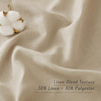 NICETOWN Thick Linen Blend Flax Angora Curtains 63 inches Long, Grommet Linen - Image 4