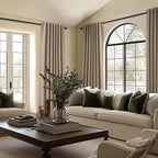 Topfinel Taupe Burlap Linen Blackout Curtains 63 Inches Long 2 Panels - Image 7