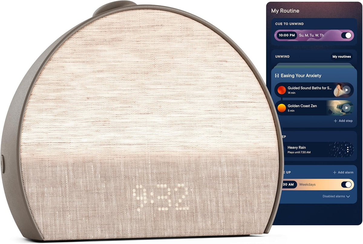 Hatch Restore 3 Sunrise Alarm Clock, Sound Machine, Smart Light (Cocoa) - White Noise, Screen-Free Sleep Routine