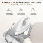 Yaheetech Foldable Ironing Board, Heavy Duty Iron Board with 9 Adjustable Heights, 4 Layer Cover and Safety Iron Rest, 52X14 Compact and Space Save Iron Board for Home Laundry Room Use, Beige