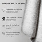 Luxury Faux Fur Throw Blanket, Soft Fluffy Faux Mink Blankets for Bed, Couch, Sofa, Thick Cozy Plush Warm Fur Throws with Reversible Velvet, Frosted White Wolf, 50"x60"