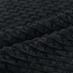 Set of 4 Black Decorative Throw Pillow Covers 22x22 Inch Corduroy Pillow Covers - Image 5
