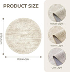 Round Rug 8ft, Circle Rug for Dining Room Table, Dining Room, Nursery Room - Image 2