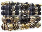 100Pcs Christmas Balls Ornaments Set, Shatterproof Christmas Decorations with Hand-held Gift Package for Xmas Tree/Holiday/Wedding/Holiday/Party Decor (Black & Gold)
