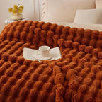 COOVA Faux Fur Throw Blanket for Couch, Cozy Soft and Fuzzy Plush Rabbit Fur - Image 2