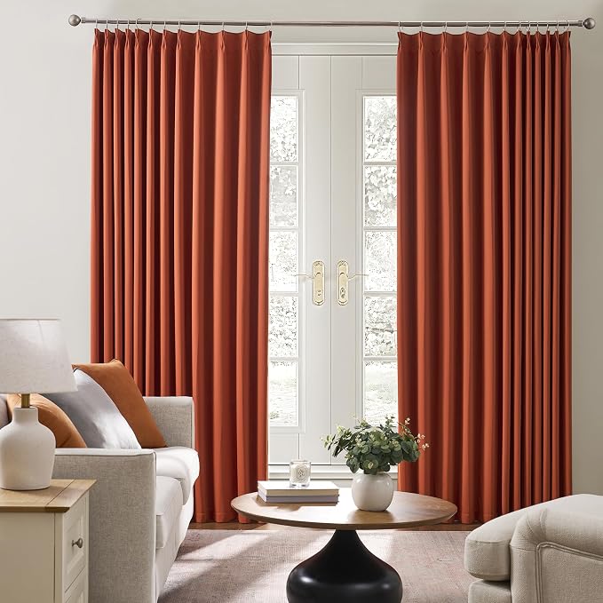 Extra Long Pinch Pleated Curtains 120 Inches Long 2 Panels Set, Pleat - Image 4