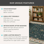 Dark Green Vintage 7x10 Washable Rugs - Image 8