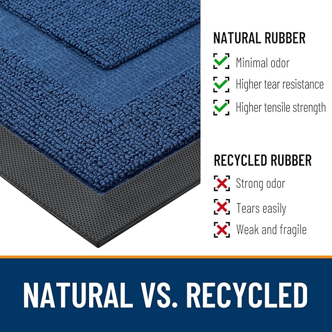 OLANLY Front Door Mat Outside 47x23, All-Season Heavy-Duty Rubber Doormat | - Image 3
