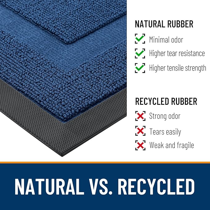 OLANLY Front Door Mat Outside 29.5x17, All-Season Heavy-Duty Rubber Doormat | - Image 4