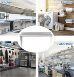 HARDURA Stainless Steel Shelf 18" x 36", 340lb Commercial Shelves Wall Mount Metal Shelving with Backsplash and Brackets for Kitchen, Restaurant, Laundry Room and Home