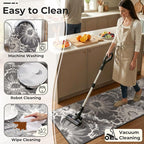 Findosom Washable Area Rug 3x5, Non Slip High-Low Textured Floral Rugs - Image 5