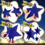45 Pcs 3D Star Centerpieces Movie Night Decorations for Table in 3 Sizes Hanging Supplies for Red Carpet Film Show Theme Birthday New Year Party First Day of School Table Decor(Blue, Gold)