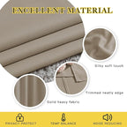 NICETOWN 50% Blackout Taupe Sliding Glass Curtains 2 Panels Set - Image 3