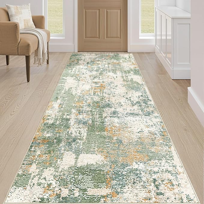 LOONGRUG Runner Rug 2x10 Washable Non-Slip Kitchen Neutral Modern Rug | - Image 4