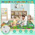 Kids Rug, City Road Rug for Kids,6x9 Ft Car mats for Toy Cars, Realistic Colors Perfect for Children and Baby Play Mat, Non-Slip Classroom Carpet