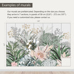 AFZEVEB-Tropical Jungle Wallpaper Botanical Large Floral Wall murals for Bedroom 159"x107" (Not Peel and Stick)