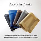 LEXMORE Placemats Set of 4 Vinyl/Plastic Woven Place Mats for Kitchen Table Indoor/Outdoor Washable Placemat Wipeable Dining Table Mats(G-Black Cube)