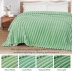 Exclusivo Mezcla Striped Twin Size Fleece Blanket - Image 3