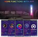 BLUEYE Floor Lamp,RGBCW 2700K-6500K,APP & Remote&Smart Voice Control, 2 X 60W Equivalent, No Hub Required,Compatible with Alexa Google Assistant, 60'' Standing Lamp for Bedroom, Similar Fabric