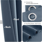 MIULEE Blackout Curtains for Bedroom 2 Panels 40 x 63 Inch Long Stone Blue | - Image 4