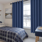 Blackout Curtains for Bedroom, 60 x 63 Inches Length Navy, 2 Panels | Thermal - Image 6