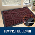 OLANLY Front Door Mat Outside Entrance 35x23, Waterproof Heavy-Duty Doormat | - Image 5
