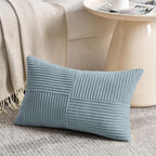 Fancy Homi Set of 2 Light Blue Lumbar Decorative Throw Pillow Covers 14x24 Inch - Image 2