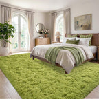 Noahas 4'x5'3'' Green Fluffy Soft Area Rug Non-Slip - Image 3