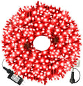 XTF2015 105ft 300 LED Christmas String Lights, End to End Plug 8 Modes Christmas Lights - UL Certified - Outdoor Indoor Fairy Light Christma s Tree, Patio, Garden, Party, Wedding, Holiday (Red)