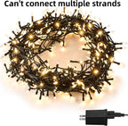 300 LED Warm White Christmas Lights Outdoor Indoor,100ft LED String Light,Green Wire Christmas String Lights Waterproof for Patio Garden Home Decors