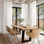 Beige White Curtains Linen for Living Room 90 Inches Long Back Tab and Rod - Image 7