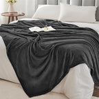 BEDELITE Fleece Blanket Soft Plush Queen Bed Blanket Charcoal Grey 90"x90" | - Image 5