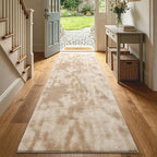 2x8 Tie-dye Beige Runner Rug Washable Non-Slip - Image 2