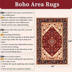SERISSA 8x10 Washable Non Slip Boho Area Rug - Image 2
