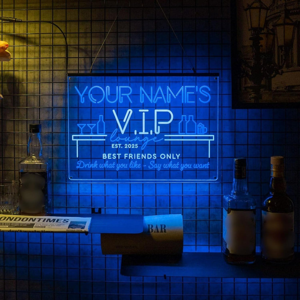 Personalized Bar Signs with Your Name for home wall light up with personalized pub name, man cave accessories, beer themed neon customizable lighted sign