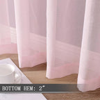 Tollpiz Short Sheer Curtain Linen Textured Living Room Curtains Sheer Light - Image 4