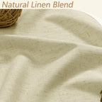 100% Blackout Linen Curtains for Bedroom 90 inches Long, Thermal Insulated Room - Image 3
