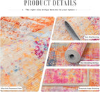2x3 Washable Entryway Rug: Modern Abstract Soft Carpet Galaxy Haze | - Image 5