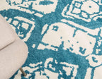 Unique Loom Rosso Collection Vintage Traditional Distressed Blue Round Rug (3' 3 x 3' 3)