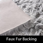 Latepis Grey Sheepskin Rug 4x6 Area Rugs Bedside Fluffy Faux Fur Rug Shag - Image 4