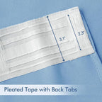 MIULEE Sky Blue Back Tab Blackout Curtains 52x120 Inch Long 2 Panels Set | Rod - Image 4