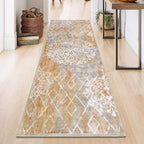 HEBE Hallway Runner Rug 2'x6', Washable Non Slip Kitchen Rug Runner | Soft Boho - Image 8