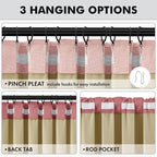 MIULEE 100% Blackout Linen Curtains 42 x 96 Inch Blush Pink 2 Panels | Thermal - Image 5