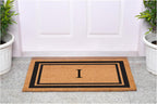 Calloway Mills 152962436I Black Border 24" x 36" Monogram Doormat, (Letter I)