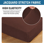 H.VERSAILTEX Super Stretch Individual Seat Cushion Covers Sofa Covers Couch Cushion Covers Slipcover Sets Thick Jacquard Textured Twill Fabric (1 Piece Loveseat Cushion Cover, Burnt Brick)