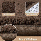 4x6 Area Rugs for Living Room Non Slip Dorm Bedroom Rug, Coffee | Modern Area - Image 3