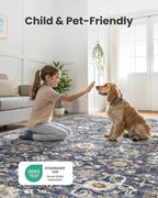 AMADA HOMEFURNISHING 2'6"x10' Washable Area Rug, Low-Profile Entryway Rug - Image 4